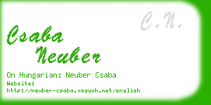 csaba neuber business card